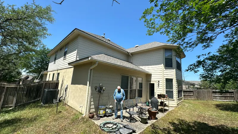 Completed roof on a two-story Central Texas home