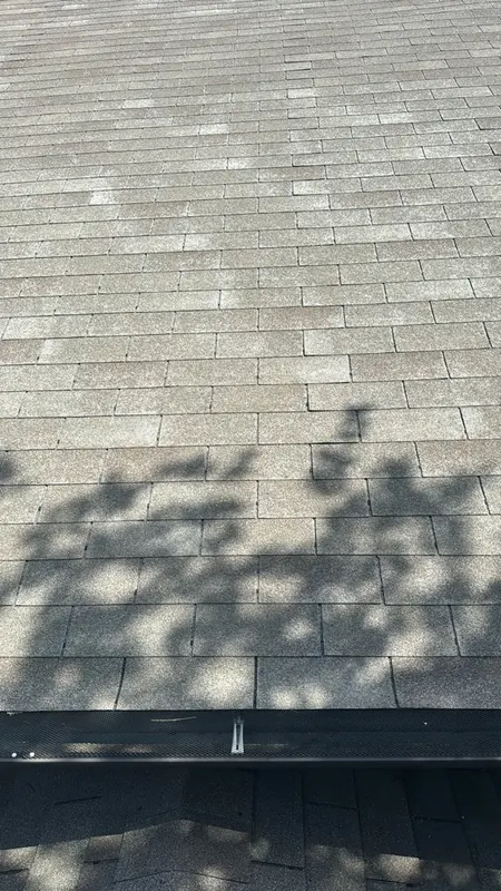 Close view of newly installed architectural shingles
