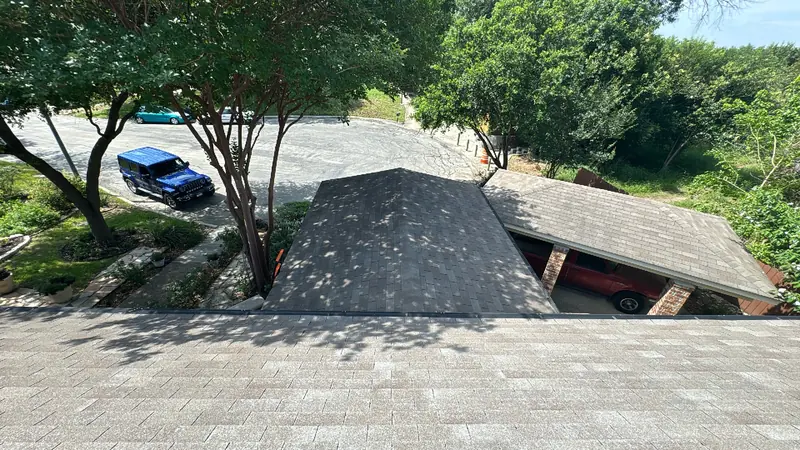 Overview of a completed HWT roof system in Central Texas