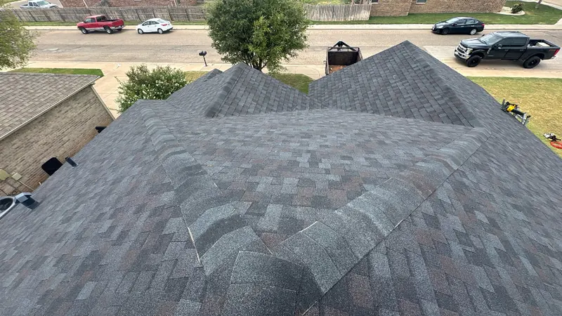 Completed roofline on a Central Texas ranch home