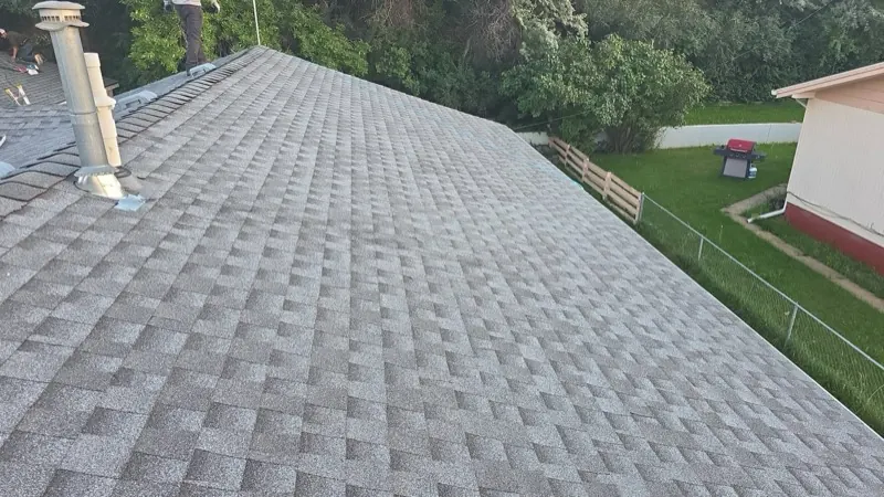 Completed hail-damage roof replacement in Havre, MT