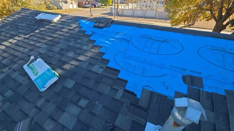 Proper shingle spacing and 5-nail pattern detail